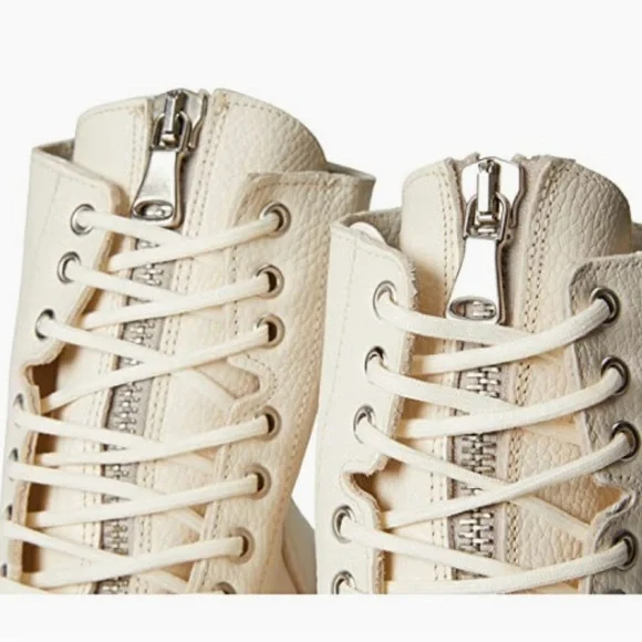 Sz 12 Steve Madden 'The Guard Boot' Cream - Picture 5 of 16